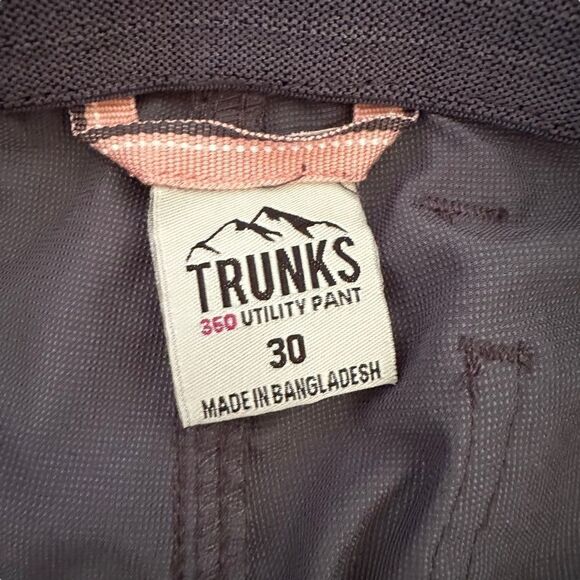 Trunks 360 Utility Pants ~ Grey ~ Draw-sting ~ side zipped pocket ~ size 30 - Picture 7 of 12